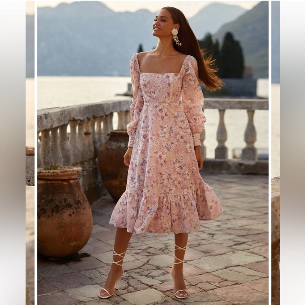 Alamour Sanela Floral Pink Dress